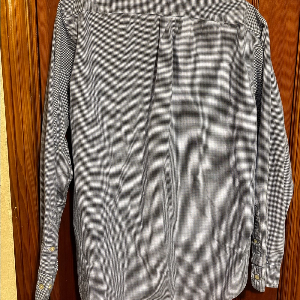 RALPH LAUREN Men’s Blue Gingham Classic Fit Long Sleeve Button Down Shirt - Picture 5 of 5